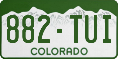 CO license plate 882TUI
