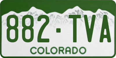 CO license plate 882TVA