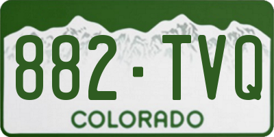 CO license plate 882TVQ