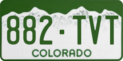 CO license plate 882TVT