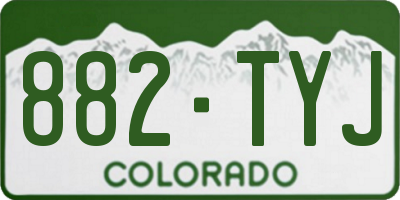 CO license plate 882TYJ