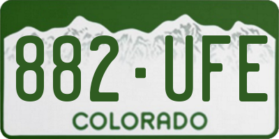 CO license plate 882UFE