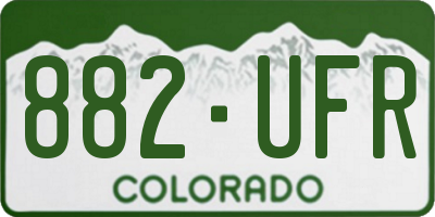 CO license plate 882UFR