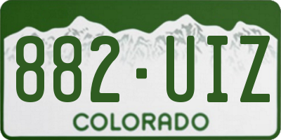 CO license plate 882UIZ