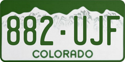 CO license plate 882UJF
