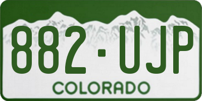CO license plate 882UJP