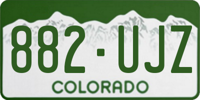 CO license plate 882UJZ