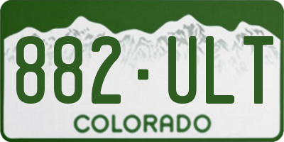 CO license plate 882ULT