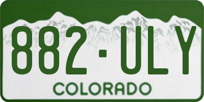 CO license plate 882ULY