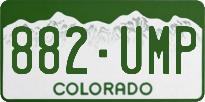 CO license plate 882UMP