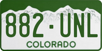 CO license plate 882UNL
