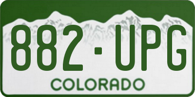 CO license plate 882UPG