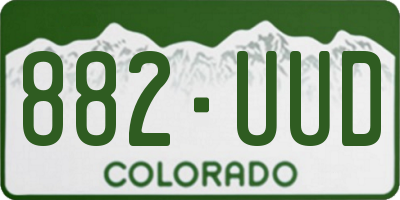 CO license plate 882UUD