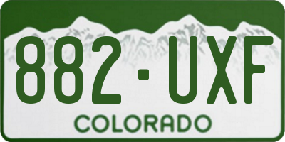 CO license plate 882UXF