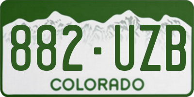 CO license plate 882UZB