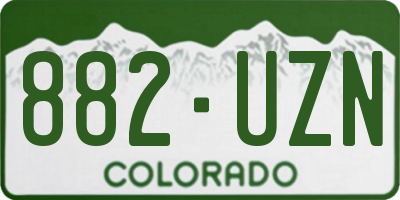 CO license plate 882UZN