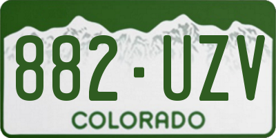 CO license plate 882UZV