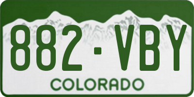 CO license plate 882VBY
