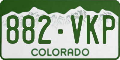 CO license plate 882VKP