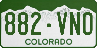 CO license plate 882VNO