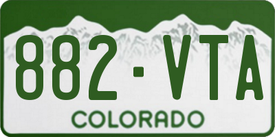 CO license plate 882VTA
