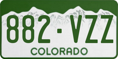 CO license plate 882VZZ