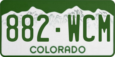CO license plate 882WCM