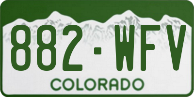 CO license plate 882WFV