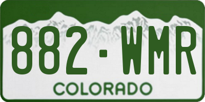 CO license plate 882WMR