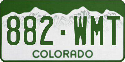 CO license plate 882WMT