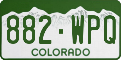 CO license plate 882WPQ