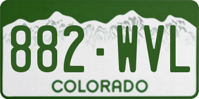 CO license plate 882WVL
