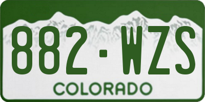 CO license plate 882WZS