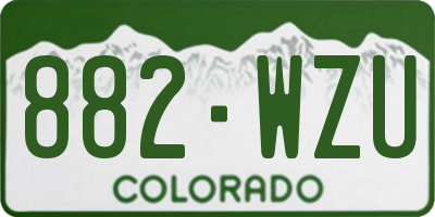 CO license plate 882WZU