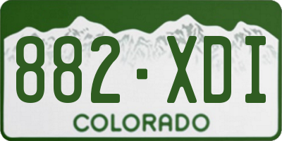 CO license plate 882XDI