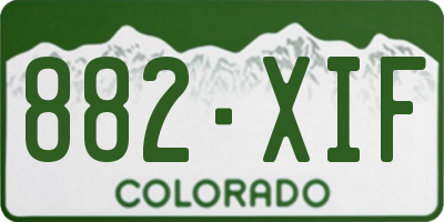 CO license plate 882XIF