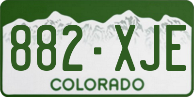 CO license plate 882XJE