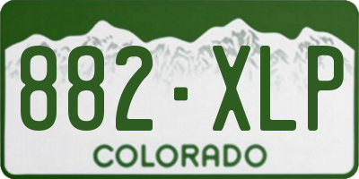 CO license plate 882XLP