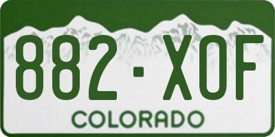 CO license plate 882XOF