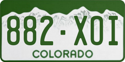 CO license plate 882XOI