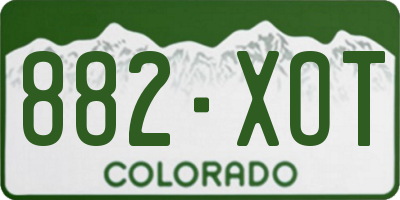 CO license plate 882XOT
