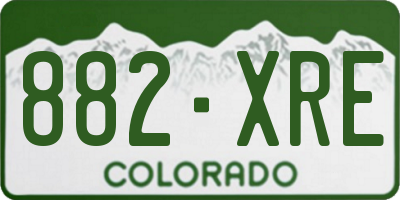 CO license plate 882XRE