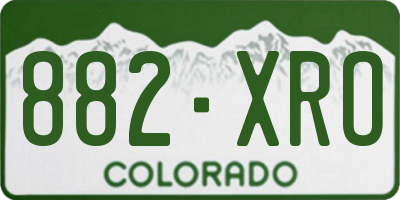 CO license plate 882XRO