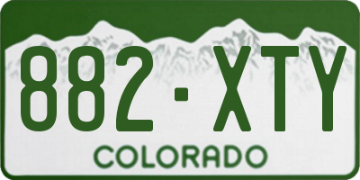 CO license plate 882XTY
