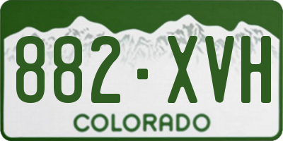 CO license plate 882XVH