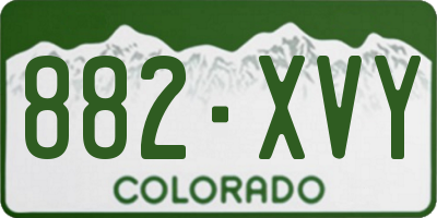 CO license plate 882XVY