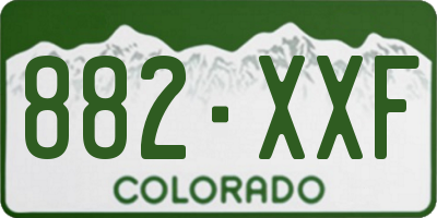 CO license plate 882XXF