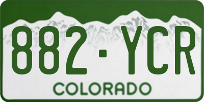 CO license plate 882YCR