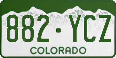 CO license plate 882YCZ