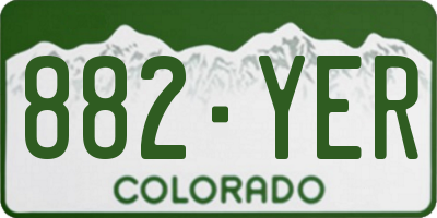 CO license plate 882YER